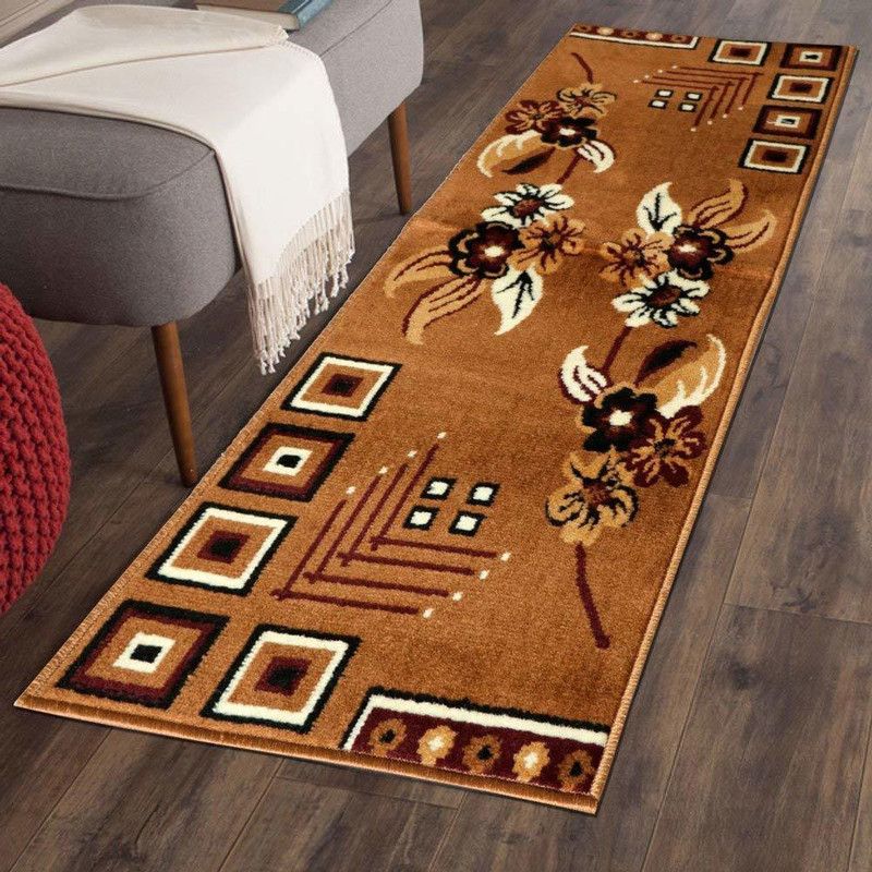 Kiwon Gold Polyester Runner  (50 cm, X 150 cm, Rectangle)