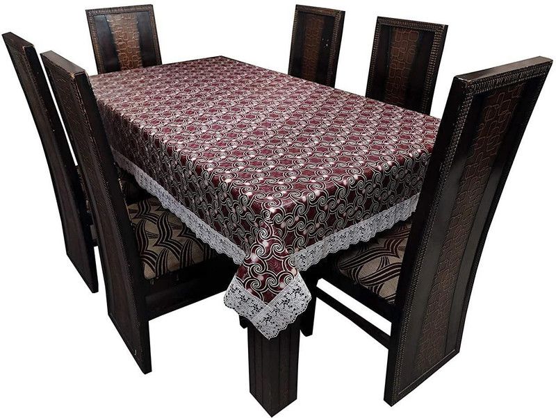 RHP Embroidered 4 Seater Table Cover  (Multicolor, PVC)