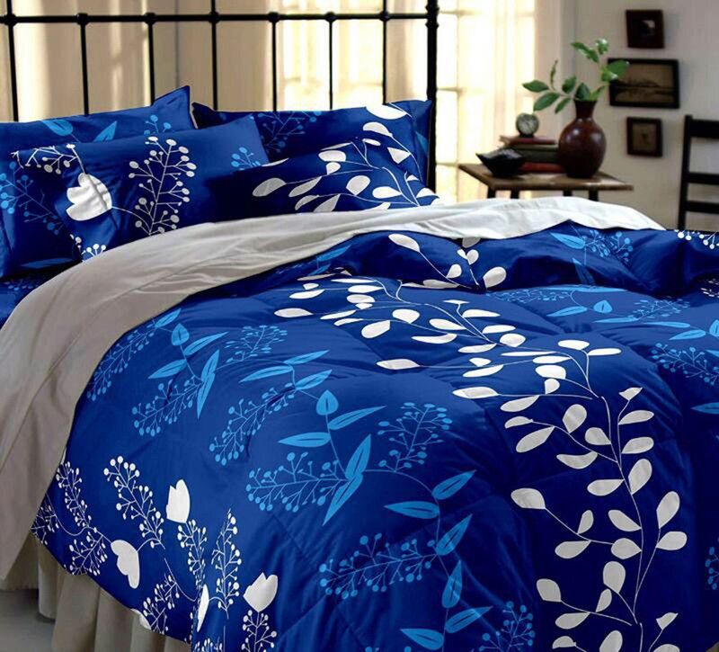 HighLife 140 TC Cotton Double Printed Flat Bedsheet  (Pack of 3, Elegant Aura)