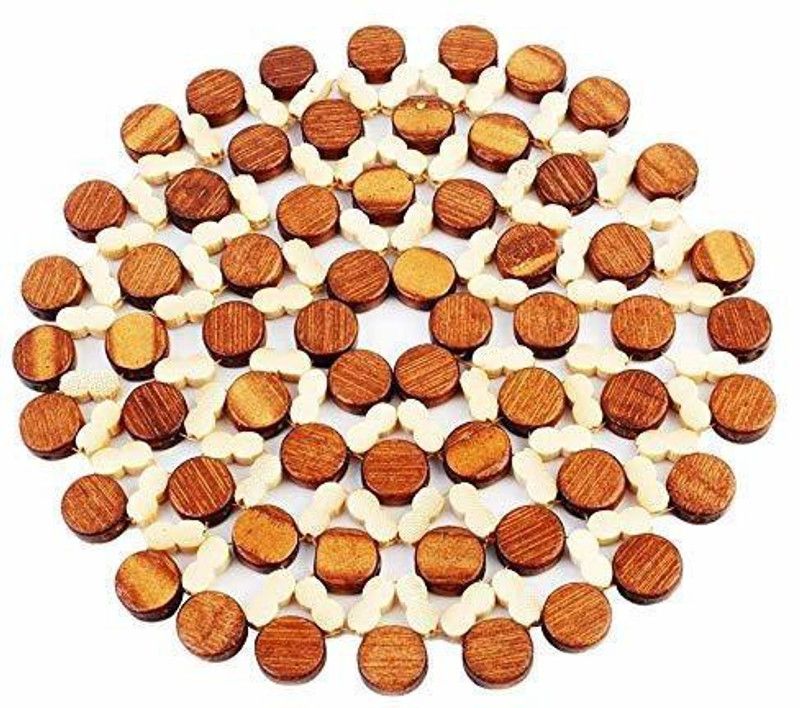 START UP Round Wood Coaster  (Pack of 1)