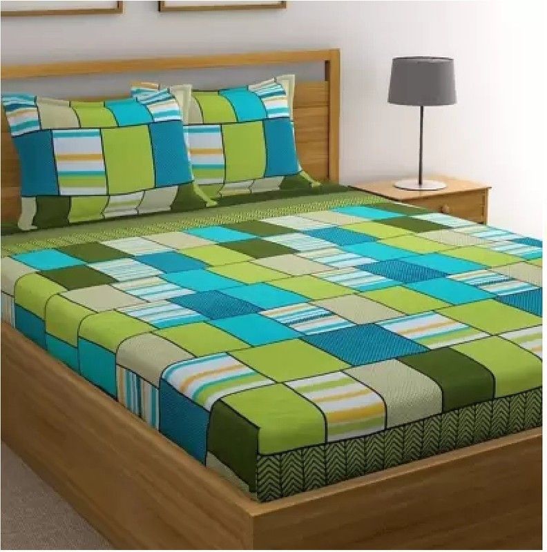 Polyester Double Bedsheet  (Pack of 1, Multicolor)