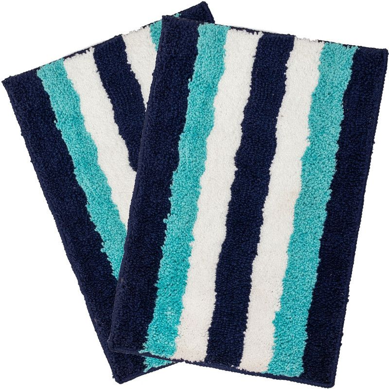 HOMEMONDE Polyester Floor Mat  (Multicolor, Medium, Pack of 2)