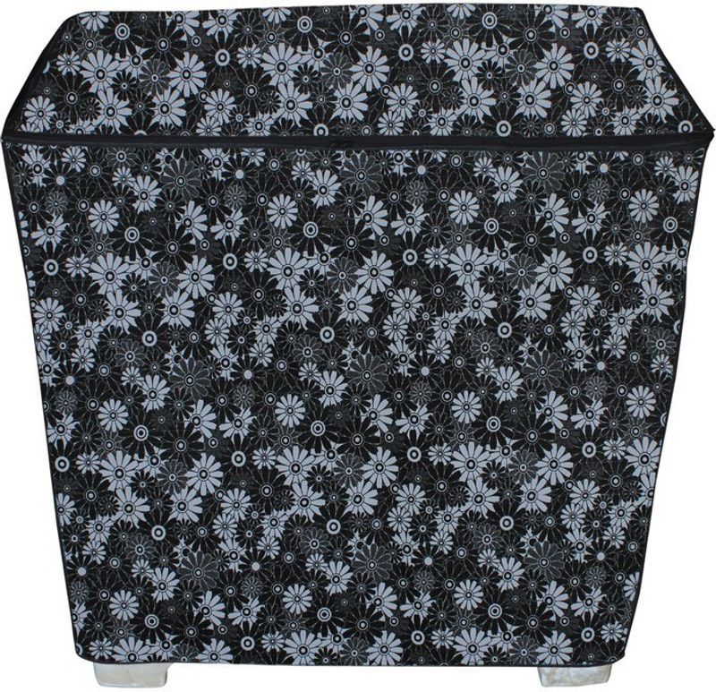 Fabrious Semi-Automatic Washing Machine Cover  (Width: 80 cm, Black, White)