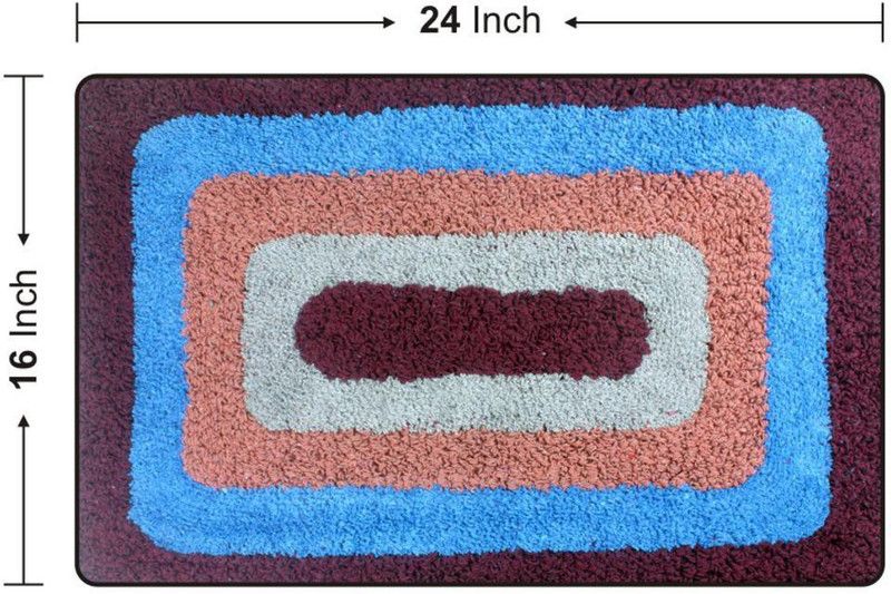 GROWNIX Cotton, PVC (Polyvinyl Chloride) Door Mat  (Multicolor, Medium)