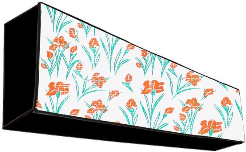 SAVEIT Air Conditioner Cover  (Width: 57 cm, Green, Orange)