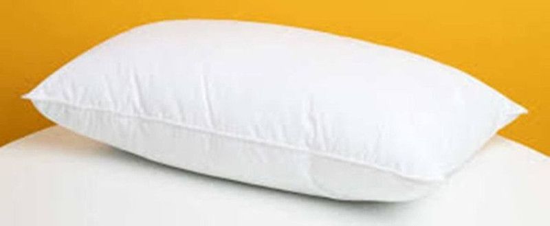 VJSTAR Polyester Fibre Solid Sleeping Pillow Pack of 1  (White)