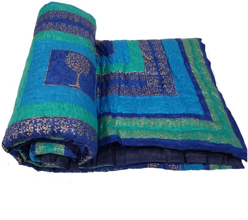 RUBBICK Floral Single Quilt for AC Room  (Silk, MULICOLOR_105)