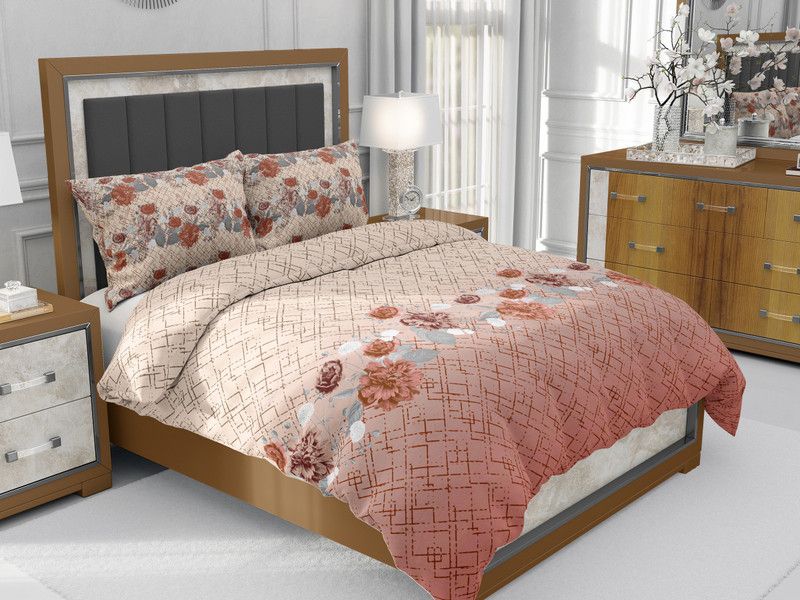 EasyGoods 400 TC Cotton King Jaipuri Prints Flat Bedsheet  (Pack of 1, Multicolor)