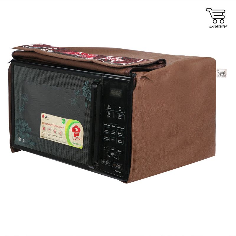 E-Retailer Microwave Oven Cover  (Width: 50.8 cm, Brown)