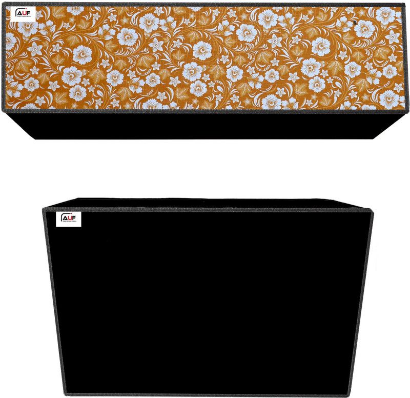AAVYA UNIQUE FASHION Air Conditioner Cover  (Width: 114.3 cm, Yellow,Whiteflower)