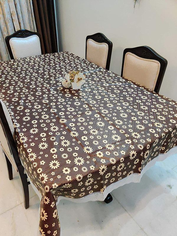 StarsOne Floral 4 Seater Table Cover  (Multicolor, PVC)