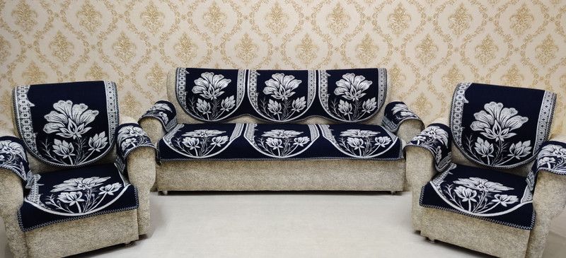 MHF Polycotton Floral Sofa Cover  (As shown in picture Pack of 12)