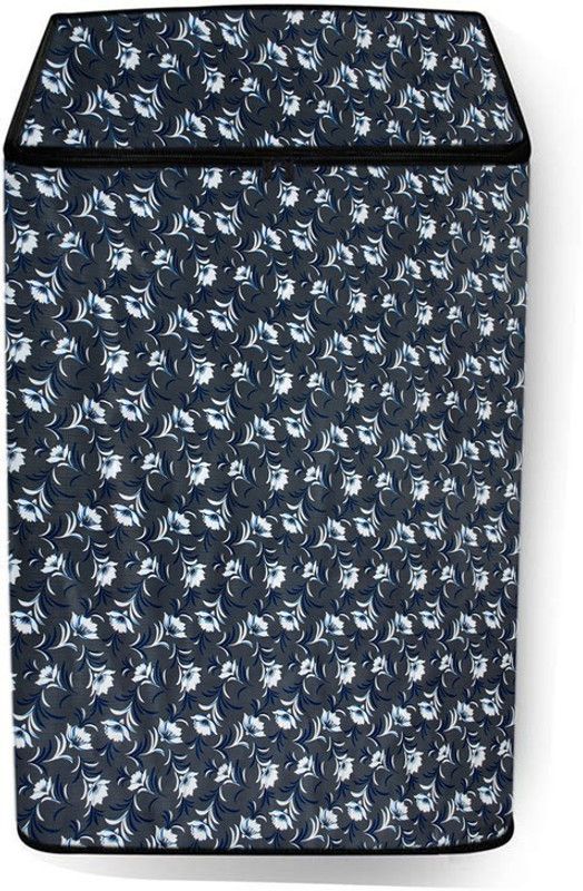 Nitasha Top Loading Washing Machine Cover  (Width: 57 cm, Tealish Blue, Metallic Silver)