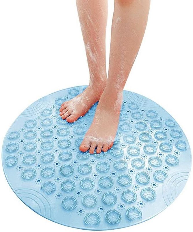 CRAZYGOL Silicone Bathroom Mat  (Multicolor, Medium)