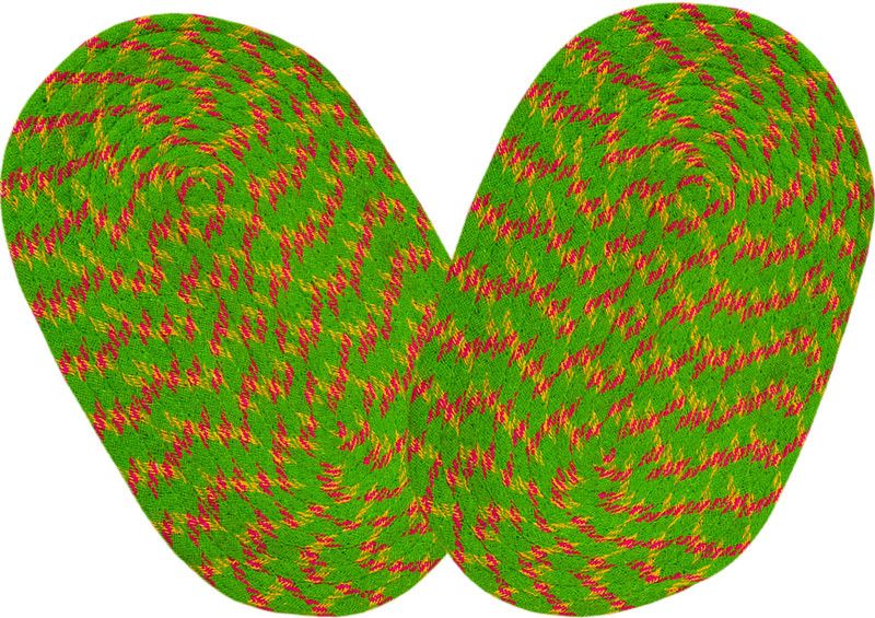 SHF Cotton Door Mat  (35x55 cm set of 2 pc green color, Large, Pack of 2)