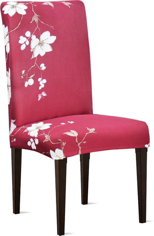 Innovegic Polyester Checkered Chair Cover  (Maroon Pack of 1)