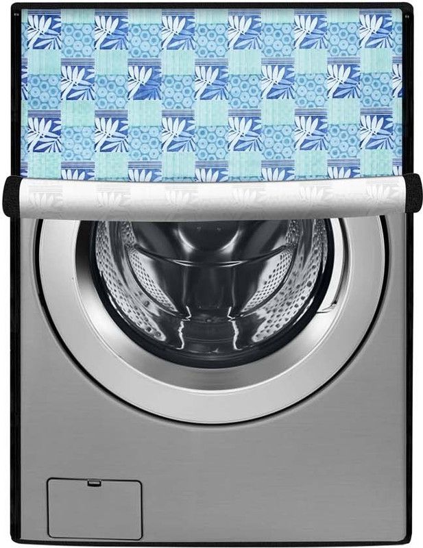 Stylista Front Loading Washing Machine Cover  (Width: 58 cm, Blue, Black)