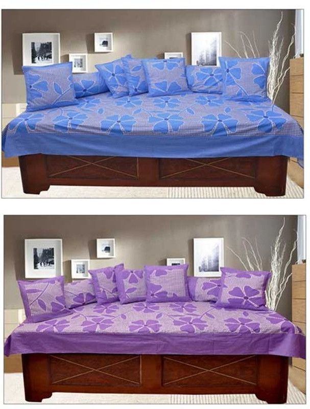 DECOR VATIKA Cotton Floral Diwan Set  (Multicolor)