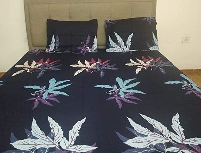 nimbus collections 240 TC Microfiber King Printed Flat Bedsheet  (Pack of 1, Multicolor)
