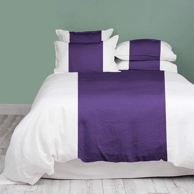 SarahLinen Single Cotton Duvet Cover  (Purple)
