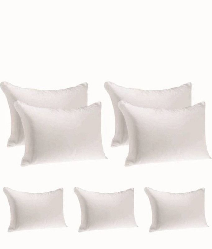 New panipat textile zone Polyester Fibre Solid Sleeping Pillow Pack of 7  (White)