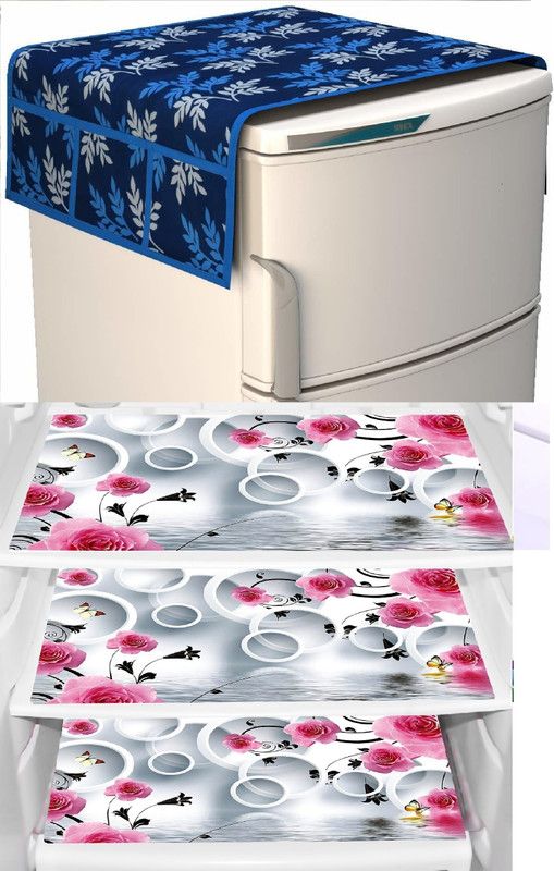 Creadcraft Refrigerator Cover  (Width: 20 cm, Multicolor)