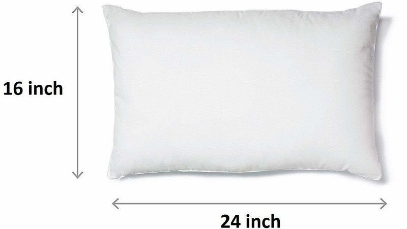 Homelogy Microfibre Stripes Sleeping Pillow Pack of 1  (White)