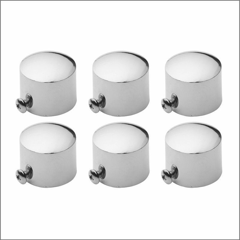 Silver Rod Rail Bracket, Curtain Knobs