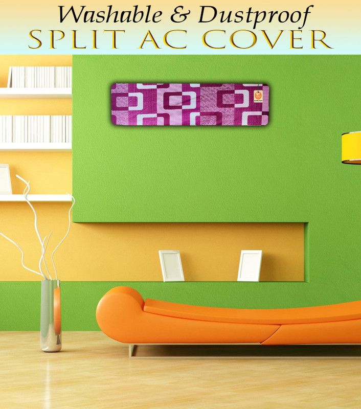 KANUSHI Air Conditioner Cover  (Width: 111 cm, Purple)