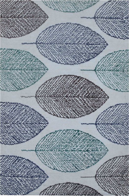PRESTO BAZAAR White, Green, Blue Polyester Carpet  (153 cm, X 214 cm, Rectangle)