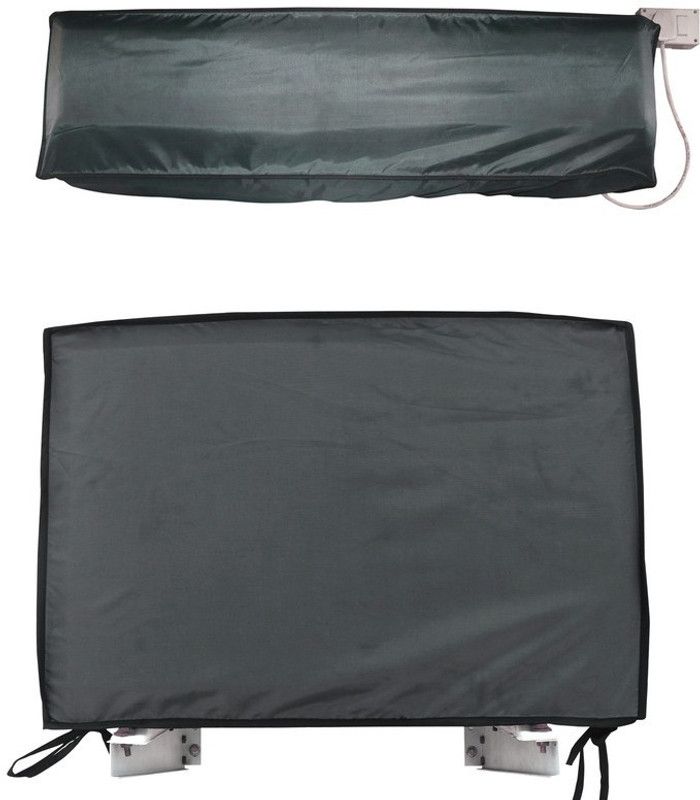 KingMatters Air Conditioner Cover  (Width: 111 cm, Grey)
