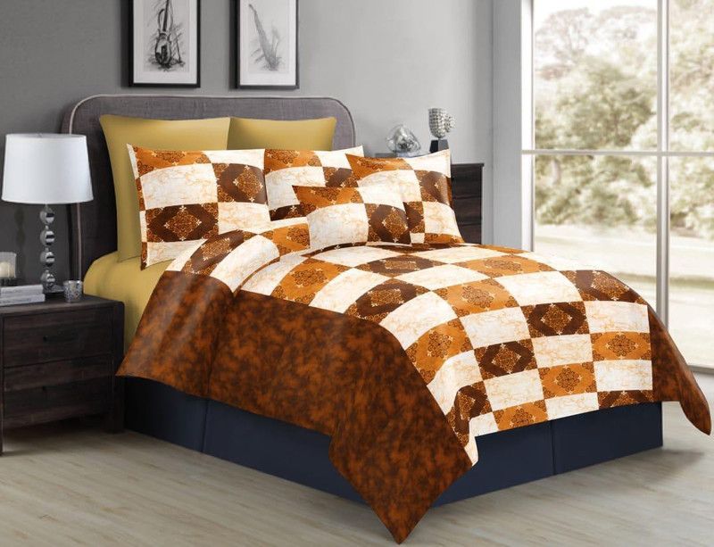 200 TC Cotton Double Printed Bedsheet  (Pack of 1, MIX04)