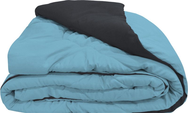 Divine Casa Solid Single Comforter for AC Room  (Microfiber, Sky Blue)