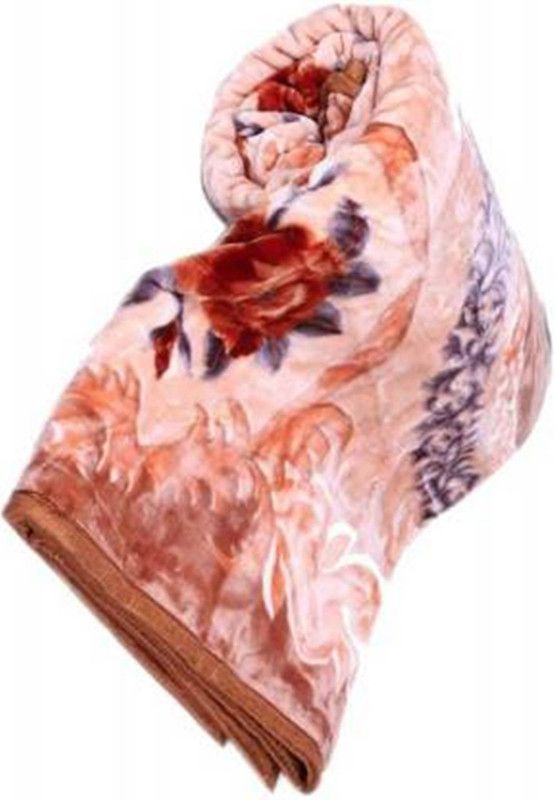 pgk Floral Single Fleece Blanket for Heavy Winter  (Polyester, Multicolor)