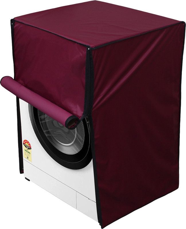 Star Weaves Front Loading Washing Machine Cover  (Width: 59 cm, Maroon)