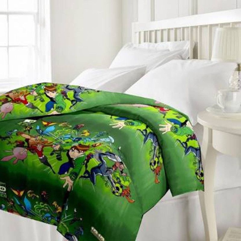 Vinayak Enterprises Cartoon Single Dohar for AC Room  (Poly Cotton, Green)