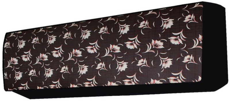Fabrious Air Conditioner Cover  (Width: 113 cm, Black, Brown)