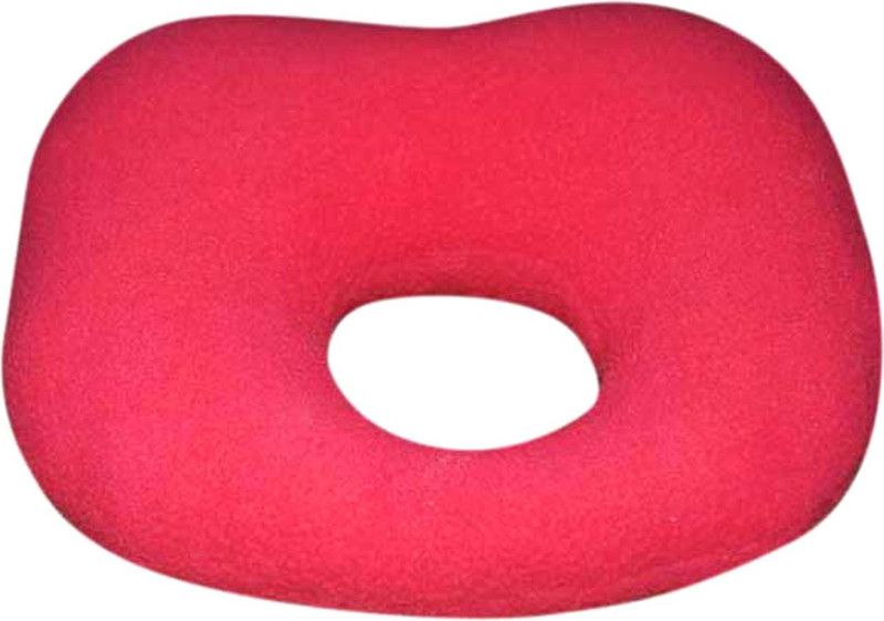 Oscar Home Polyester Fibre Polka Cushion Pack of 1  (Red)