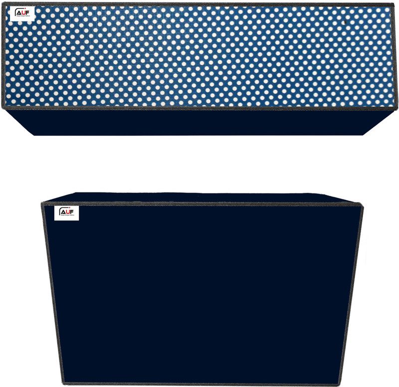 AAVYA UNIQUE FASHION Air Conditioner Cover  (Width: 111 cm, Blue,White)