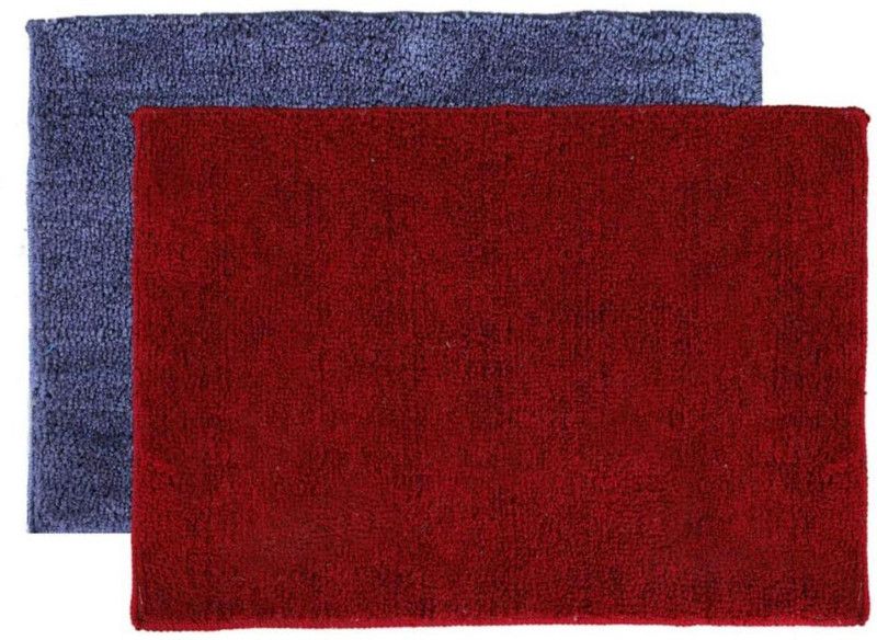 RM Handloom Polyester Door Mat  (Multicolor 1, Large, Pack of 2)