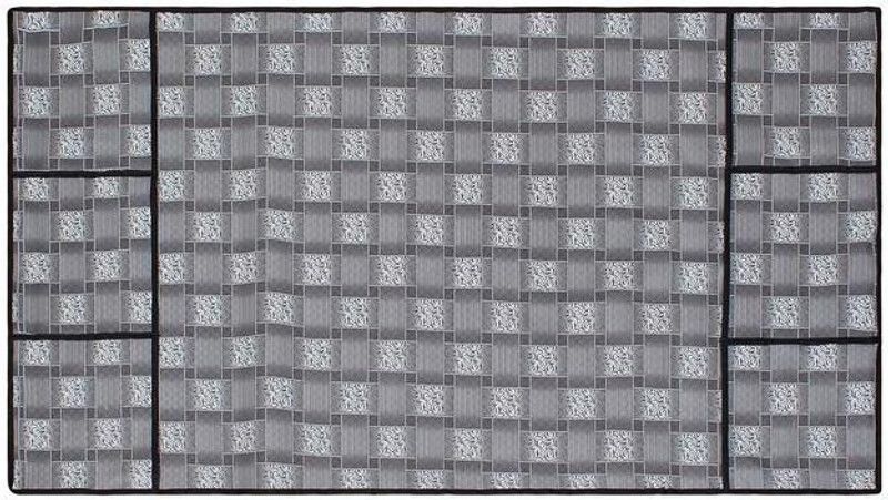 KingMatters Refrigerator Cover  (Width: 54 cm, Grey, Black)
