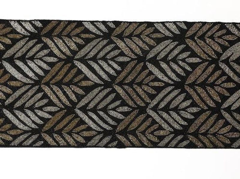 Aaditya Exports Rectangular Pack of 1 Table Placemat  (Black, Cotton)