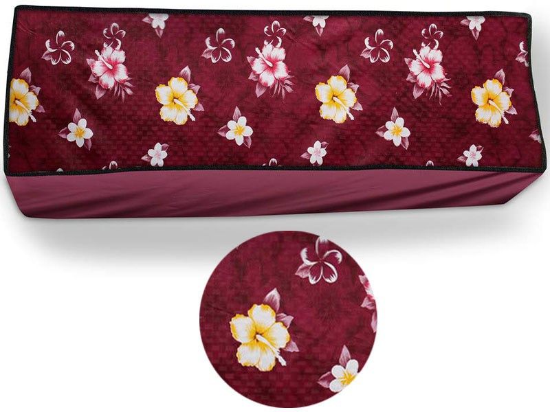 AUTO PEARL Air Conditioner Cover  (Width: 114.3 cm, Maroon Yellow)