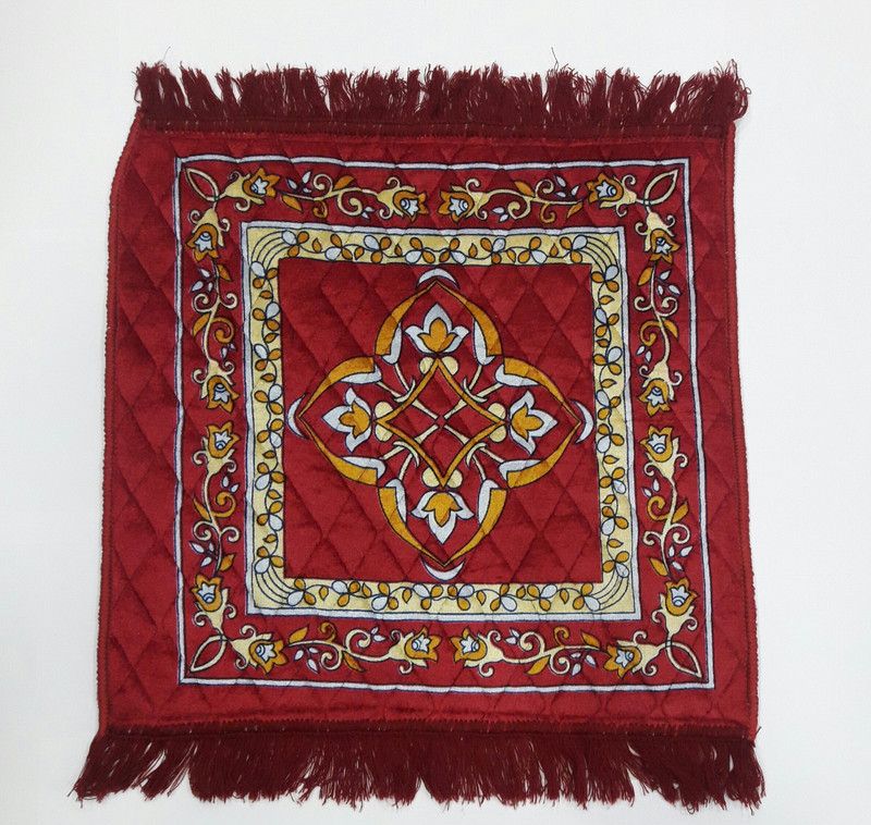 welhous Multicolor Polyester Area Rug  (58 cm, X 60 cm, Square)