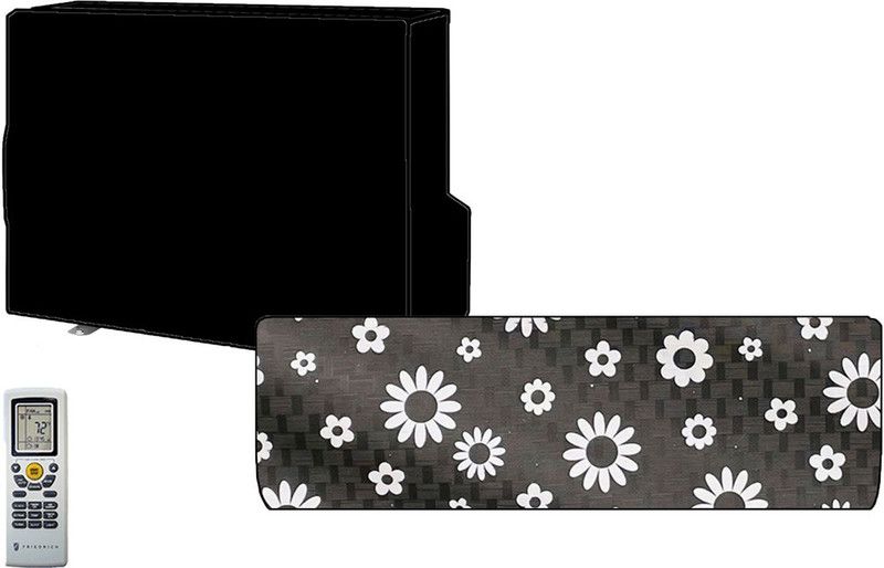 KVAR Air Conditioner Cover  (Width: 51 cm, Gray, White)