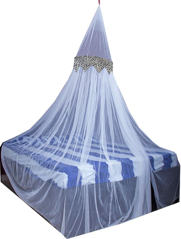 Creative Textiles Polyester Adults Washable Fancy M. Net Mosquito Net  (Multicolor, Ceiling Hung)