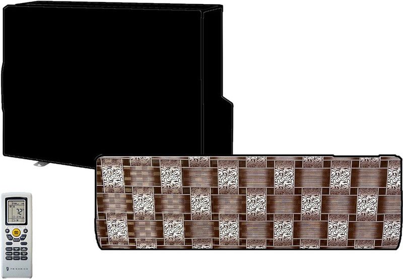 KVAR Air Conditioner Cover  (Width: 78 cm, Brown, White)