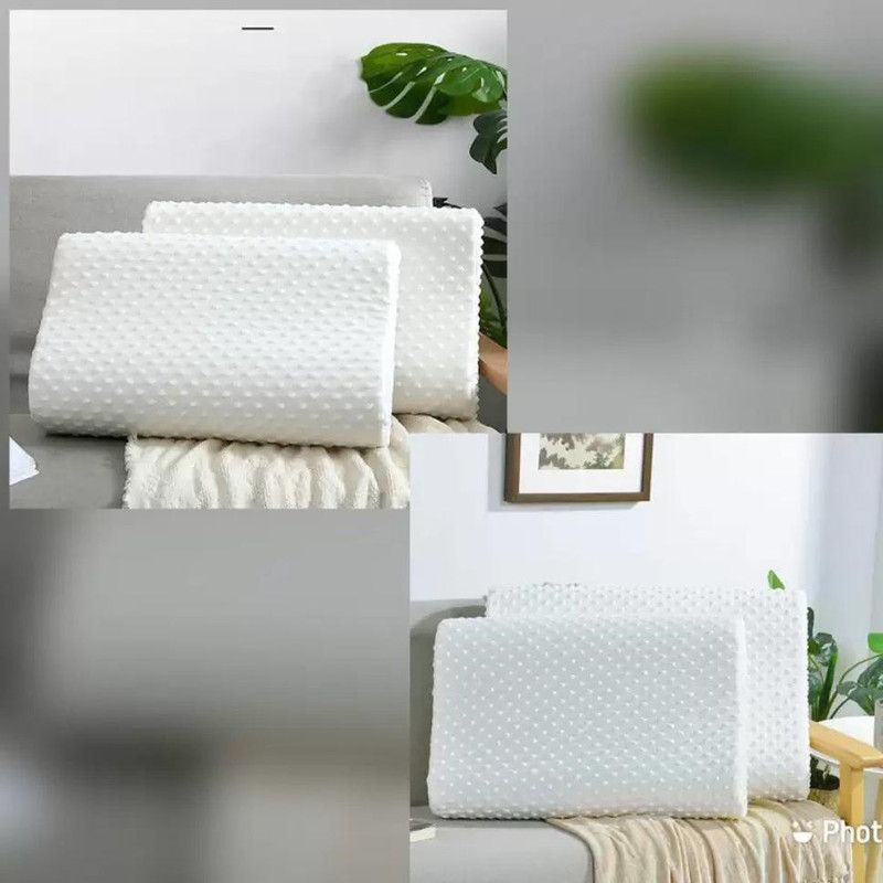 MAPPLESTAR Memory Foam Solid Orthopaedic Pillow Pack of 4  (BED ROOM PILLOW-4)