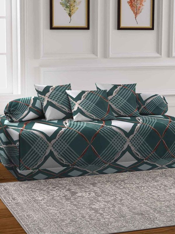 Fabinaliv Polycotton Striped Diwan Set  (Multicolor)