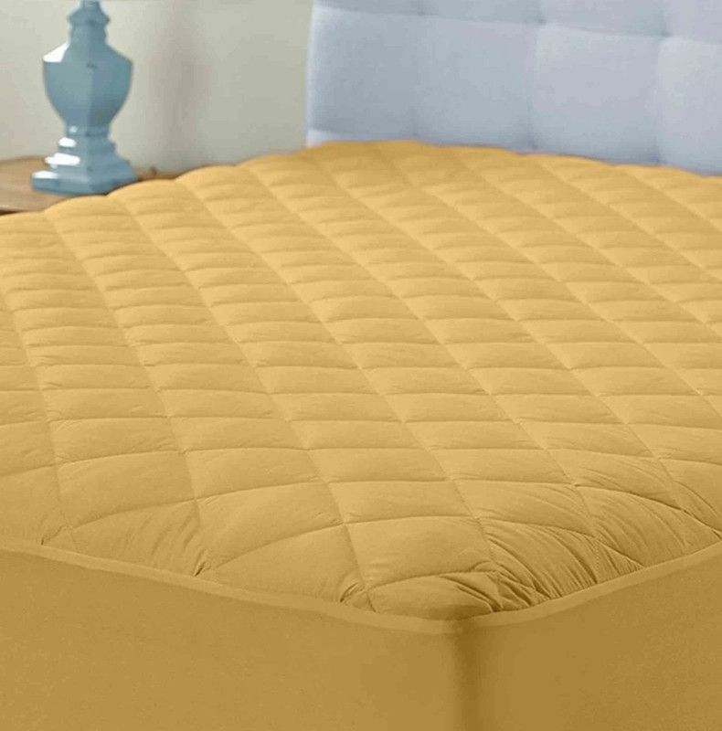 kachu Fitted King Size Waterproof Mattress Cover  (Beige)